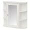 Basicwise White Wall Mounted Bathroom Storage Cabinet Organizer, Mirrored Vanity Medicine Chest w/Open Shelves QI003745 - alternate 5